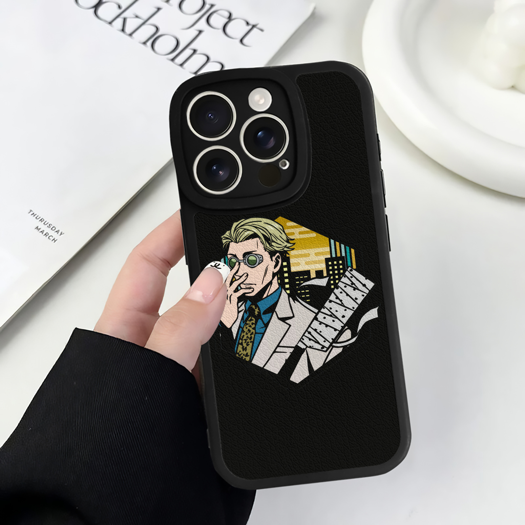 （画像用） 呪術廻戦 Jujutsu Kaisen 【iPhone 16シリーズ対応】シリコンスマホケース（レザー調） 材質：シリコン